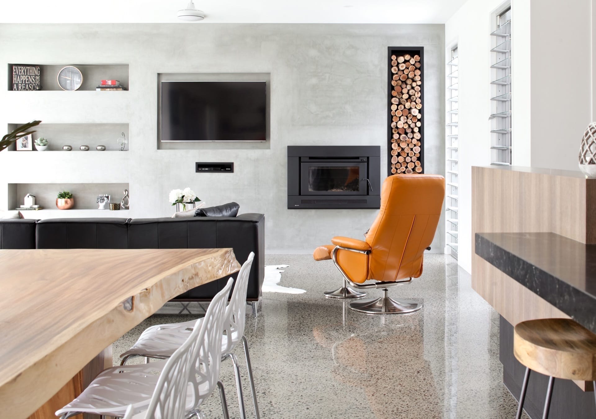Concrete polishing for residential and commercial floors on the Sunshine Coast and Brisbane. - Honed & Polished Concrete meeting